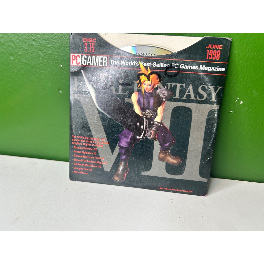 PC Gamer Demo Disc 3.15 June 1998 Final Fantasy VII Quake II Vintage PC Software